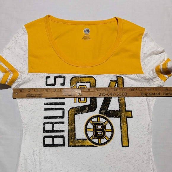 Boston Bruins NHL Licensed fitted t-shirt women's medium white/gold - Picture 2 of 6